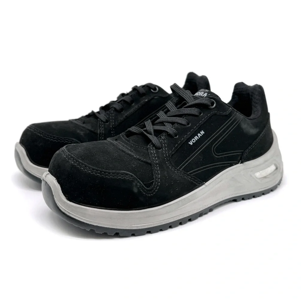 Voran Sportsafe Energy 610 N Work Sneaker Safety Toe Shoes Size 7.5 Black Suede